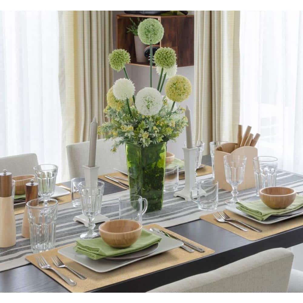 Gold Vinyl Placemats 18 in. x 12 in. (Set of 4)