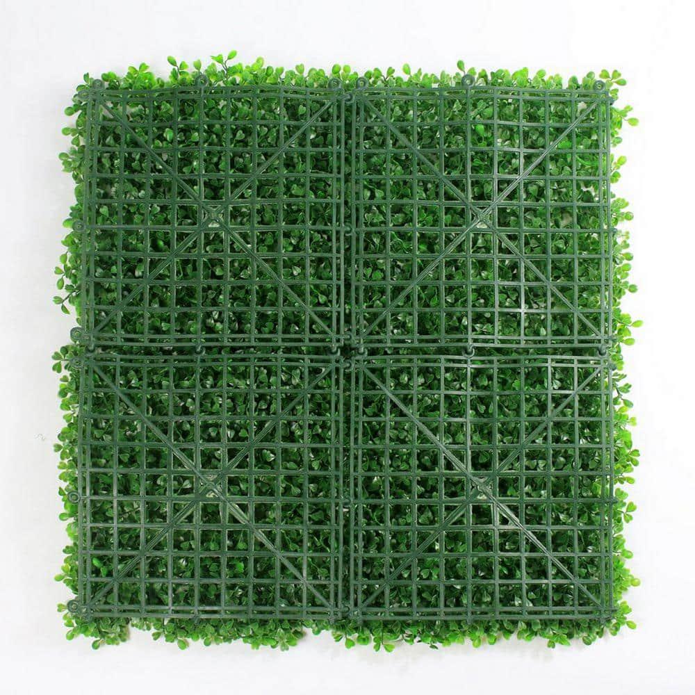 GorgeousHome Artificial Boxwood Hedge Greenery Panels, DarkGreen 20 in. H x 20 in. W (12-pc)