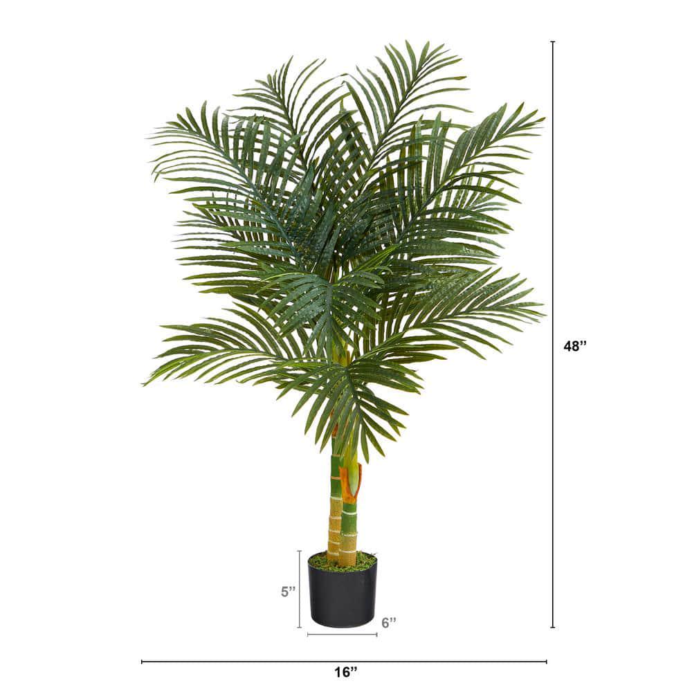 4 ft. Artificial Double Stalk Golden Cane Palm Tree