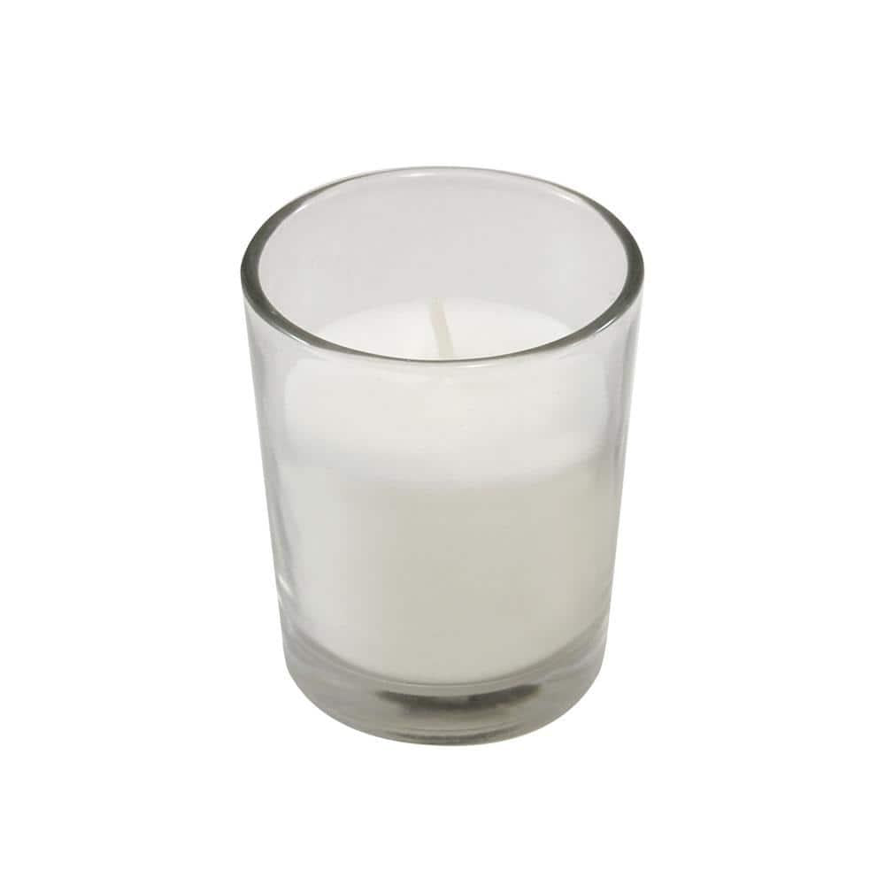 Candles in Clear Glass Votives (15 Hours) 12-Count