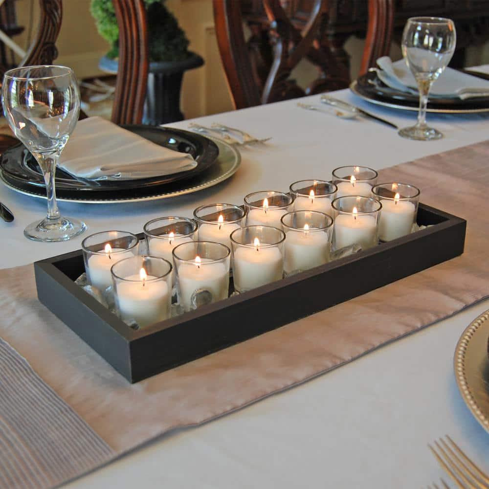 Candles in Clear Glass Votives (15 Hours) 12-Count