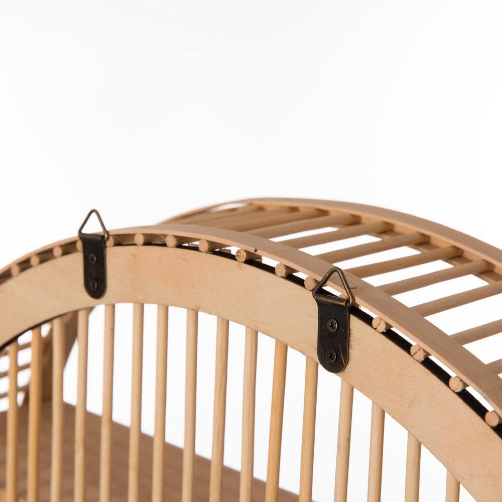 Decorative Rattan Round Display Shelf With 2 Shelves For The Dining Room, Living Room, Or Office