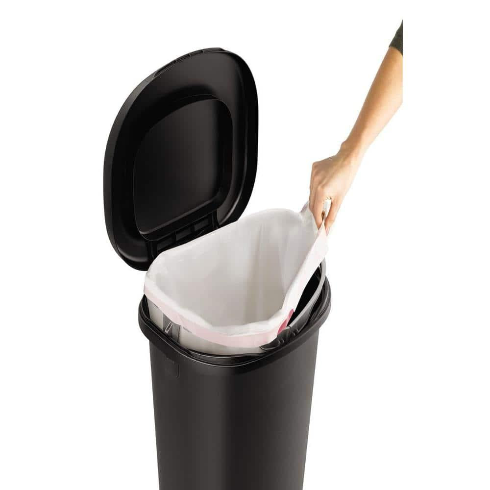 Black Step-On Trash Can 13 Gal.