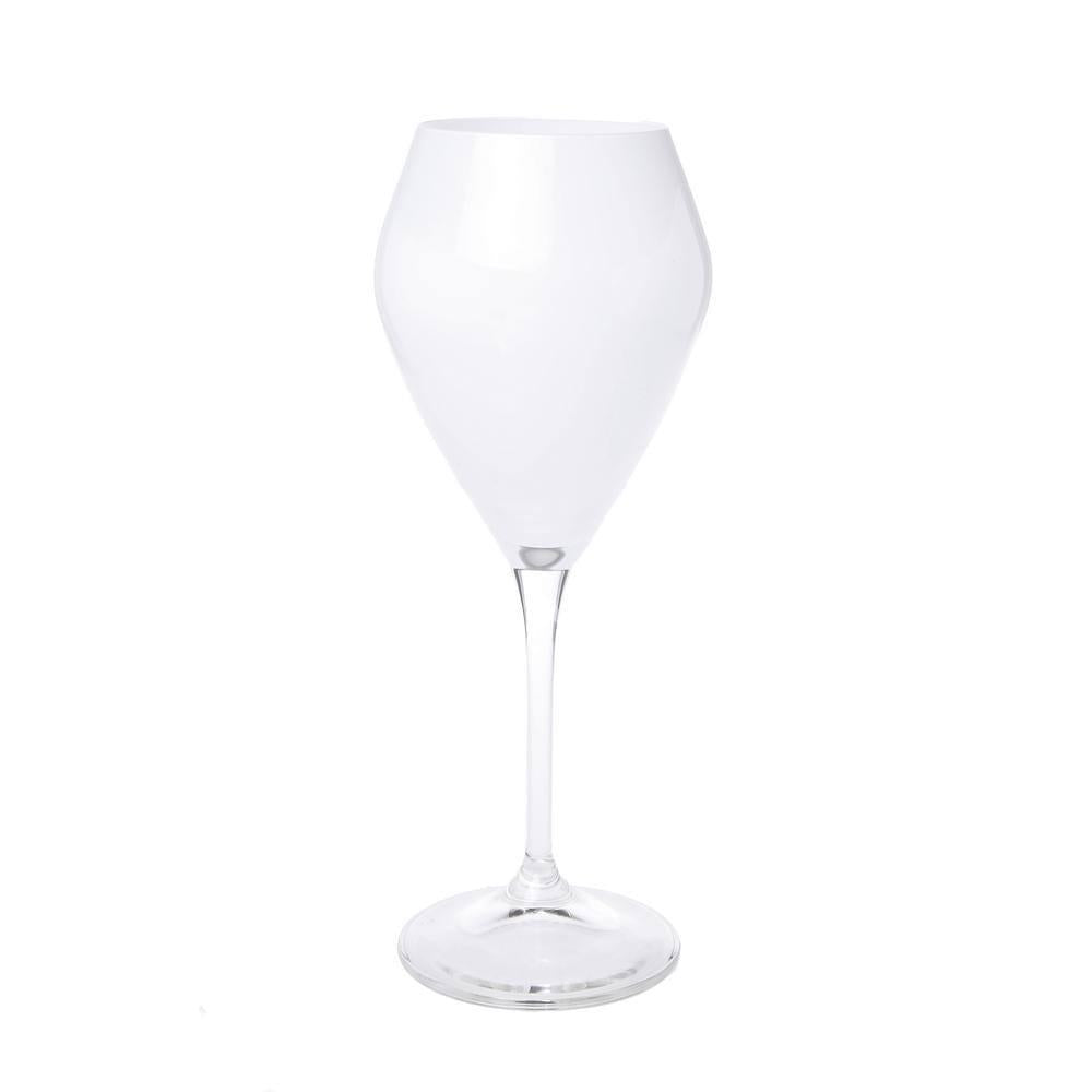 V-Shaped Water Glasses Black with Clear Stem Set of 6 10 oz.