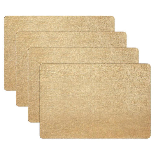 Gold Vinyl Placemats 18 in. x 12 in. (Set of 4)