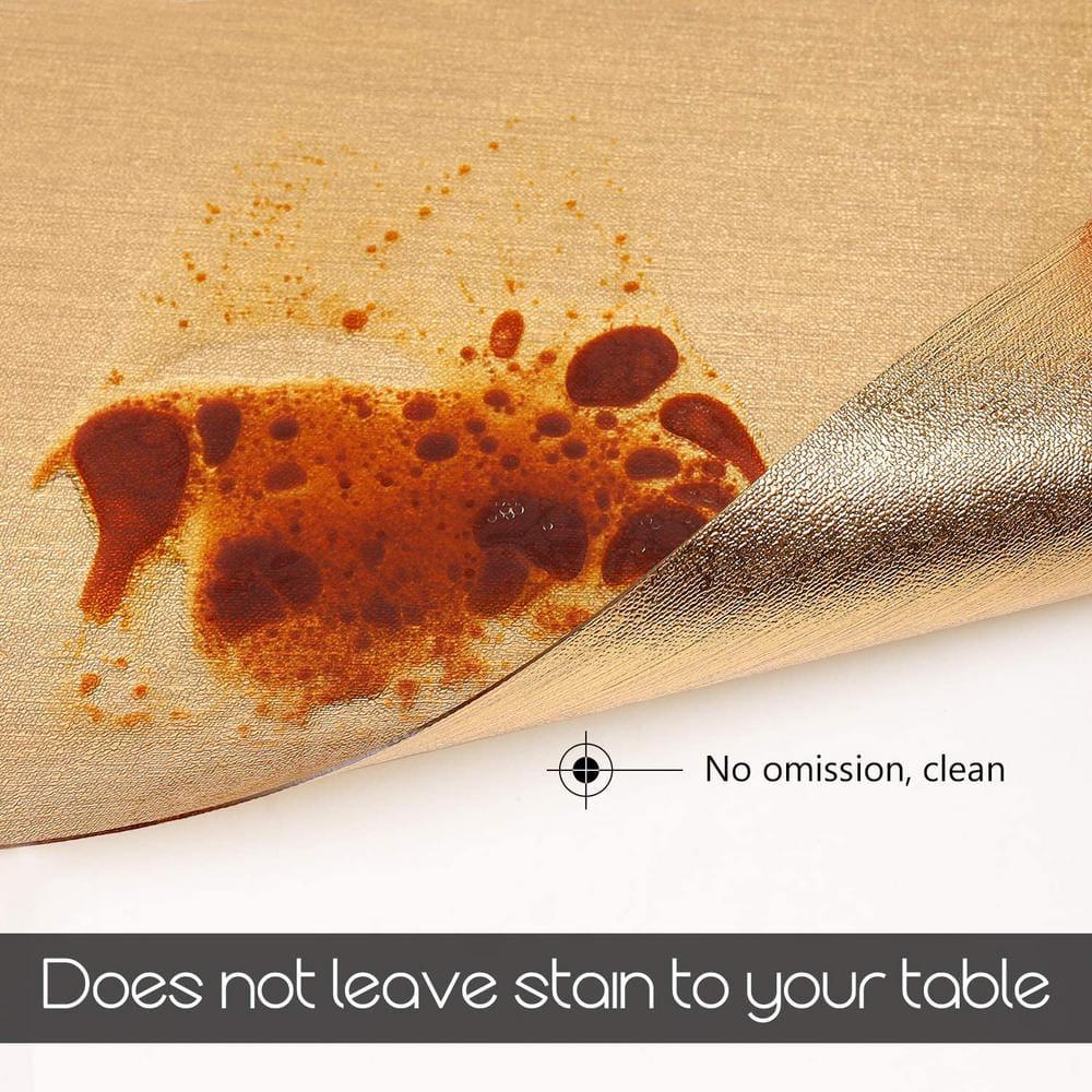 Gold Vinyl Placemats 18 in. x 12 in. (Set of 4)