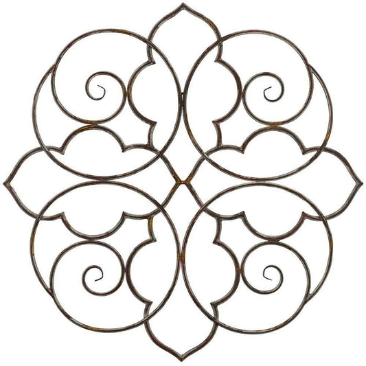 Taza Metal Wall Outdoor Decor, Bronze 27 in. H