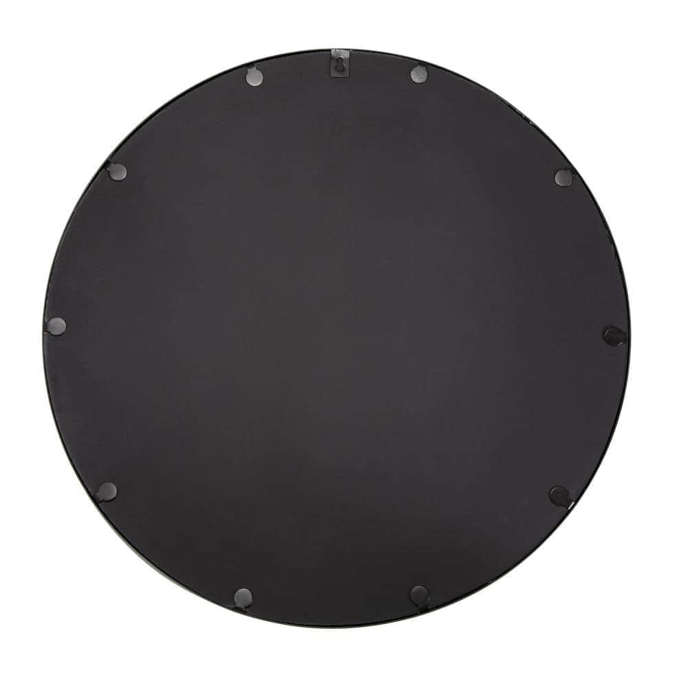 Modern Round Framed Adelina Black Circular Accent Mirror 30 in. x 30 in.