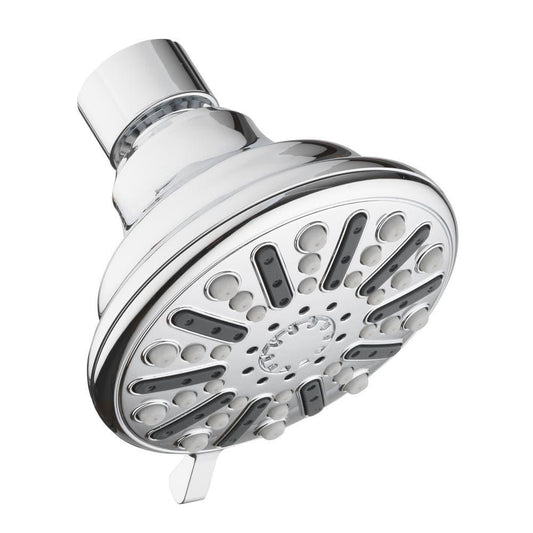 Single Wall Mount Fixed Shower Head in Chrome 3-Spray Patterns 3.5 in.