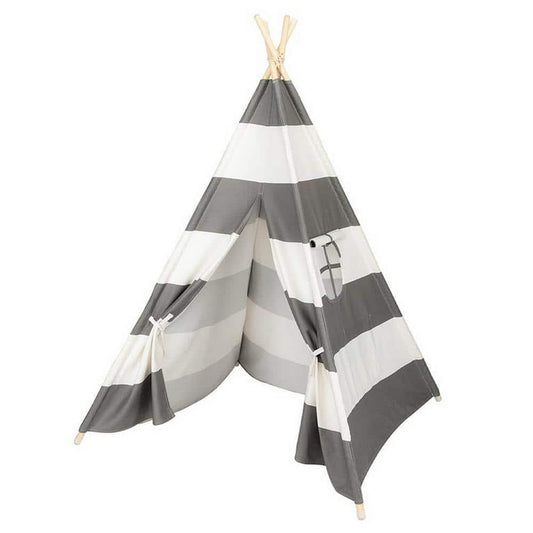 Natural Cotton Canvas Teepee Tent for Kids Indoor and Outdoor Playing 48 in. x 48 in. x 72 in.
