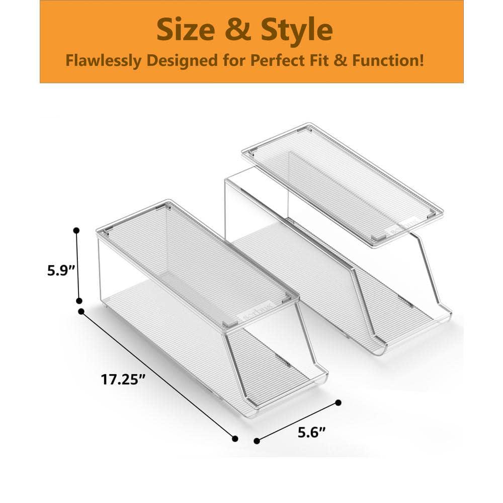 Plastic Stackable Dispenser Holds 12-Cans Can Holder 4-Pack Clear