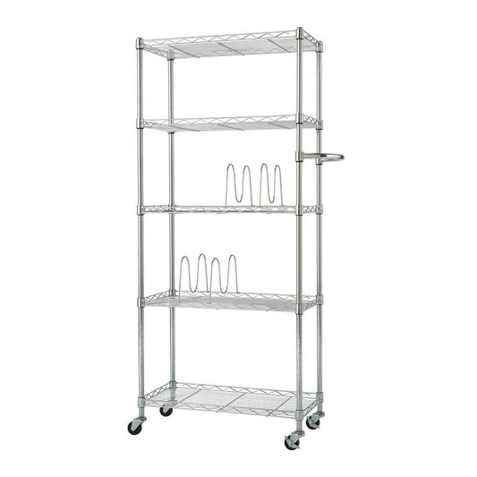 Steel Bronze Pantry Organizer with Shelf Dividers 5-Shelf