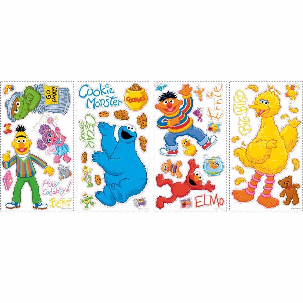 Sesame Street Peel and Stick Wall Decals (45-Piece) 5 in. x 11.5 in.