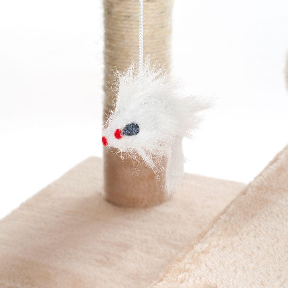 Beige Skyscraper Sleep and Play Cat Tree 66.25 in.