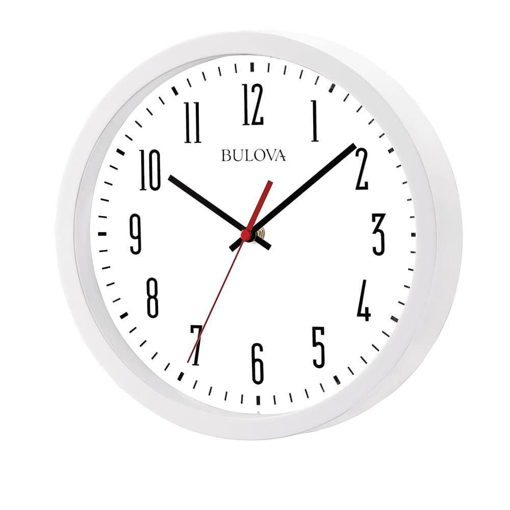 Wall Clock in White Automatic Time Adjustment 10.25