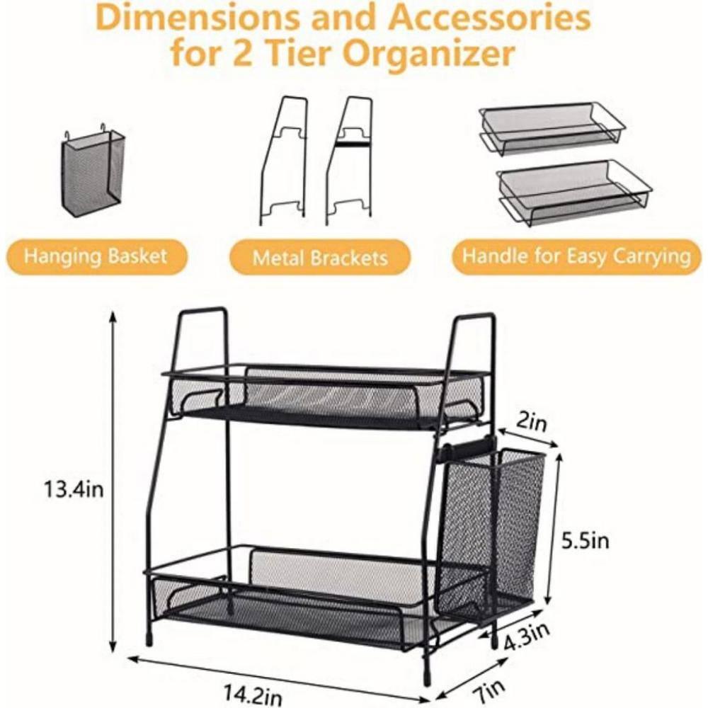 Bathroom Organizer Countertop, 2-Tier Spice Rack Counter Organizer, Skincare Organizers, Storage Organizer