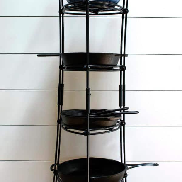 Black Cookware Storage Tower