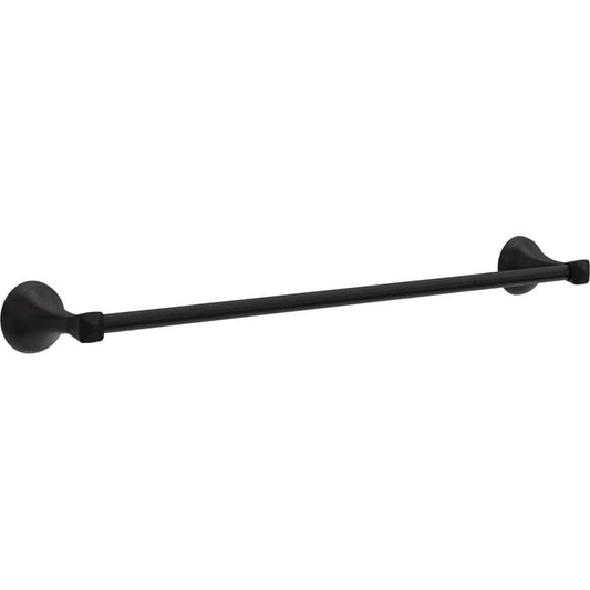 Wall Mount Towel Bar with 6 in. Extender Bath Hardware Accessory in Matte Black Esato 18 in.