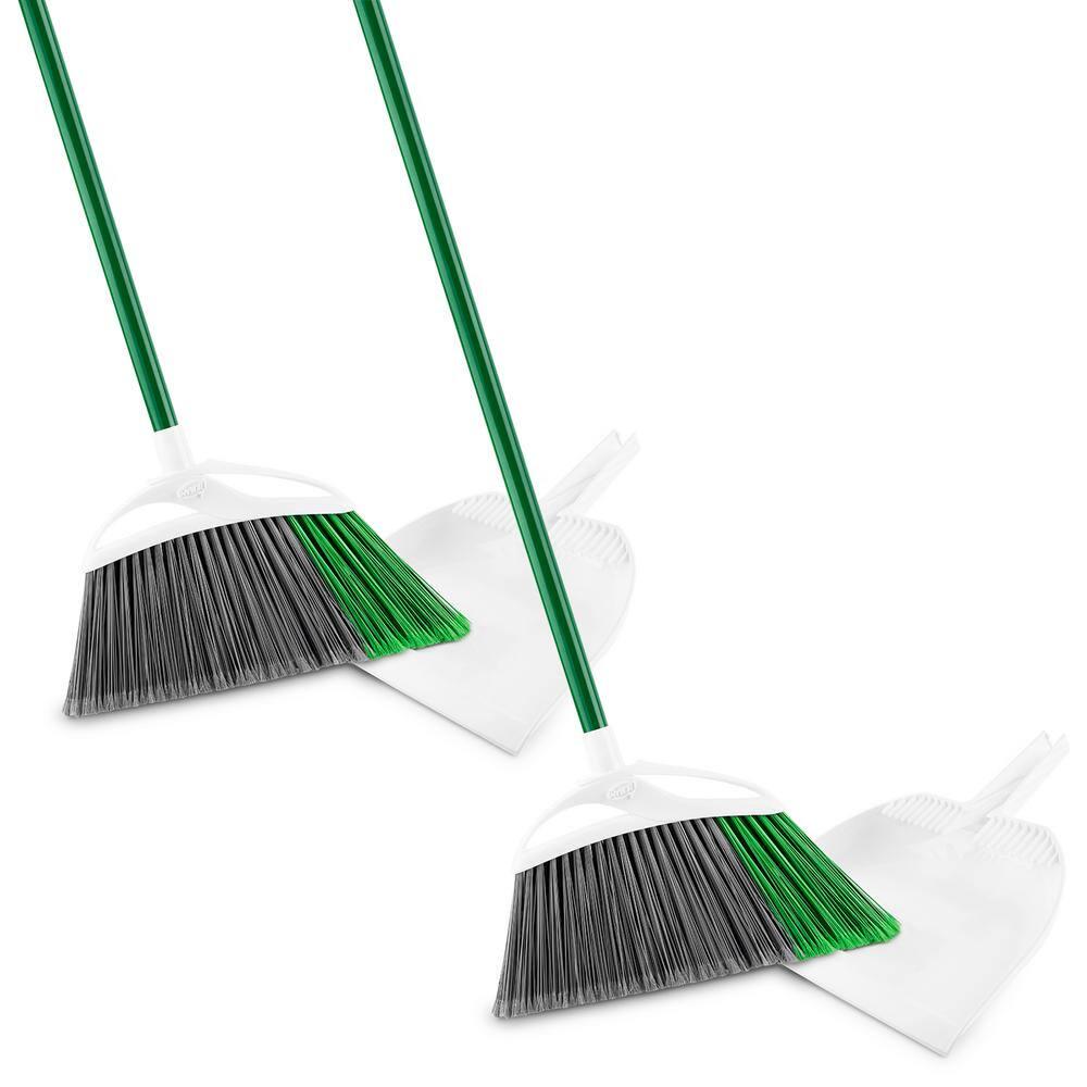 Extra-Large Precision Angle Broom and Dustpan Set