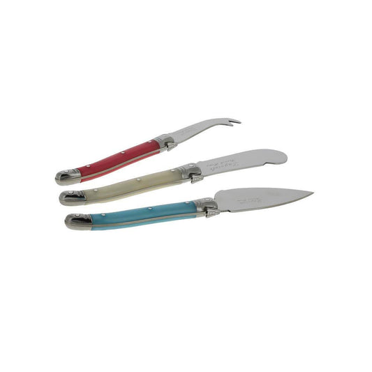 Cream and Blue Cheese Knife and Spreader Set Laguiole 7-Piece