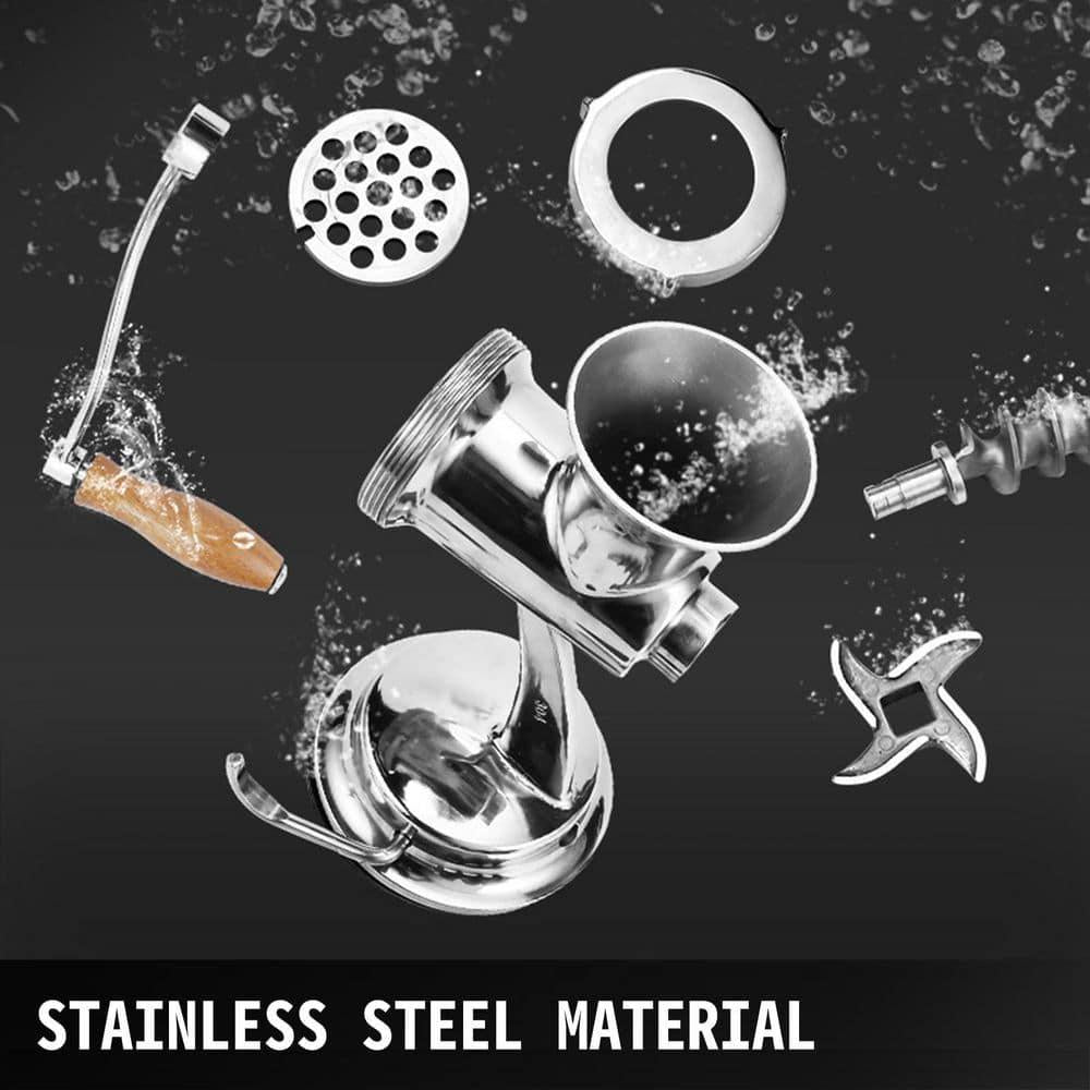 Manual Stainless Steel Meat Grinder Two Functions both Grinding and Stuffer Meat Mincer For Pork Beef Fish