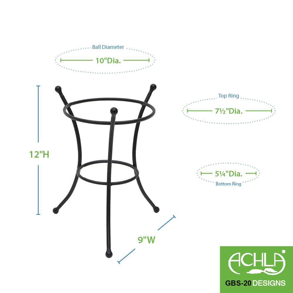 Multi-Use Stand for Planter, Birdbath, Ball, 11.25 in. Tall Black Powder Coat Finish