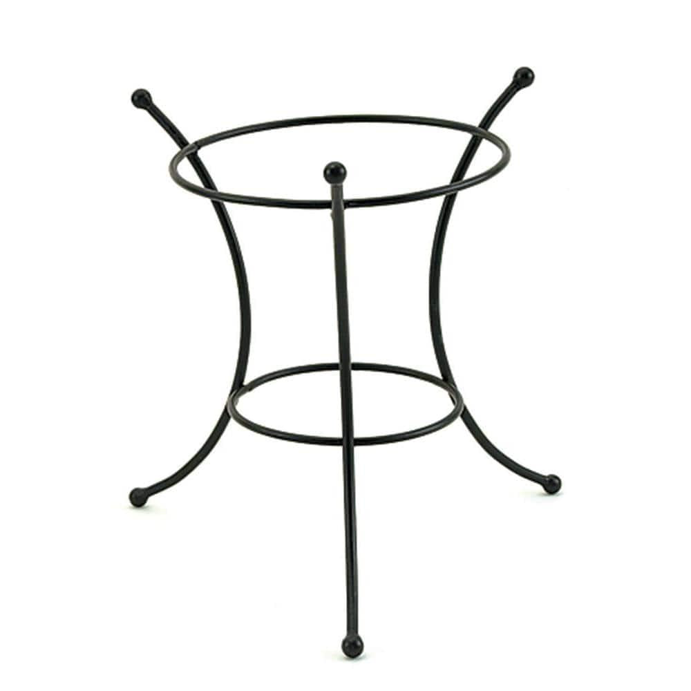 Multi-Use Stand for Planter, Birdbath, Ball, 11.25 in. Tall Black Powder Coat Finish