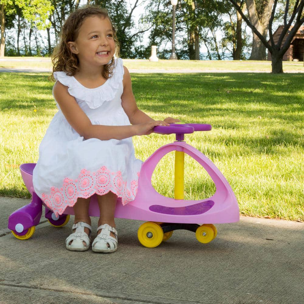 Ride on Toy Wiggle Car in Pink/Purple