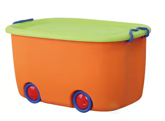 Orange and Green Mobile Toy Box