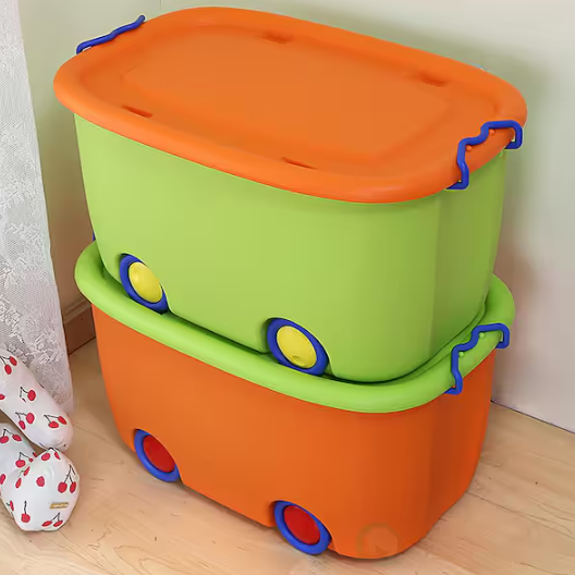 Orange and Green Mobile Toy Box