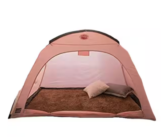 Pink Privacy Play Bed Tent for Kids Indoor Use 79 in. x 59 in. x 57 in.