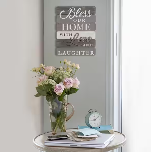 Wall Art - Bless our home with love and laughter