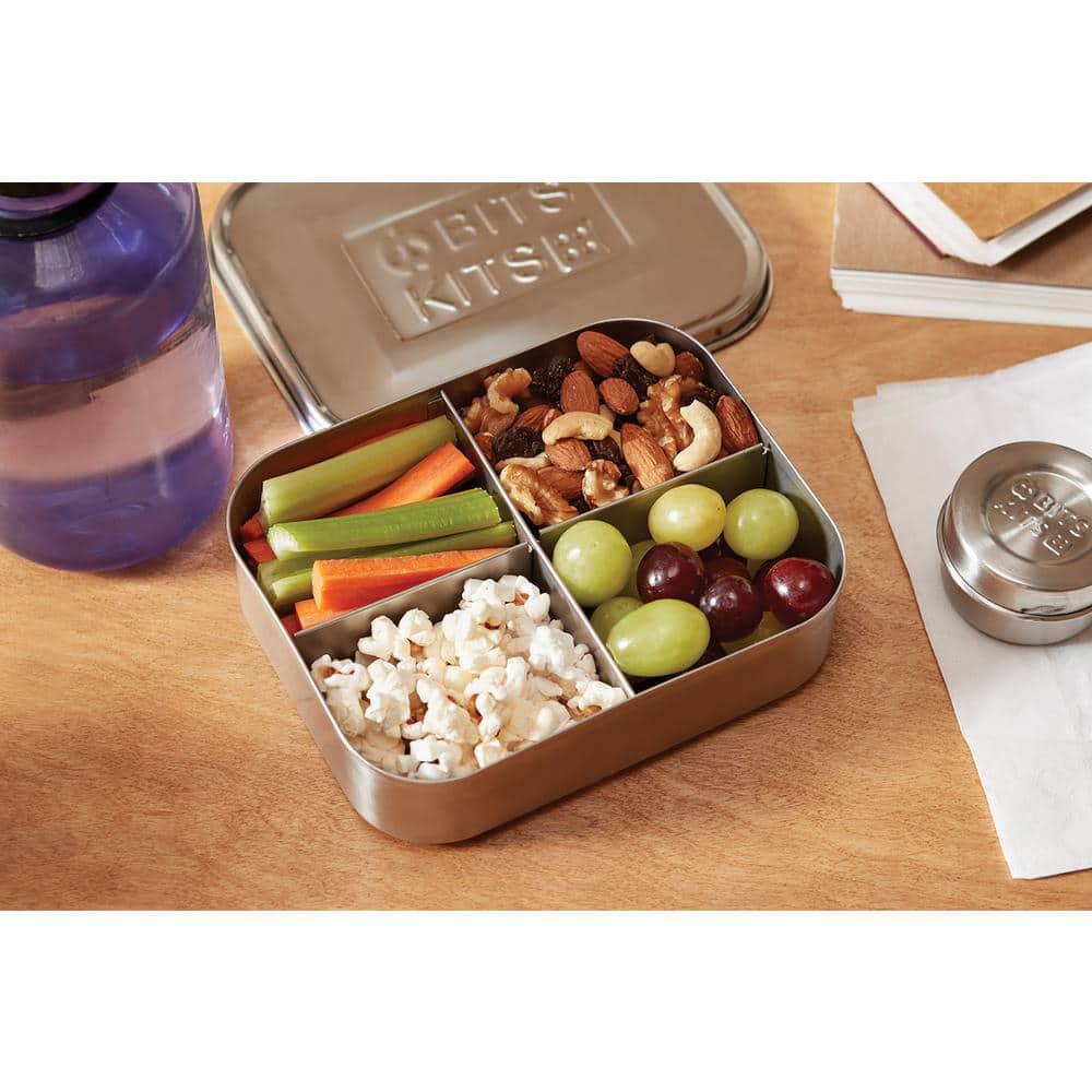 Stainless Steel Kids' Bento Box, 4-Partitions