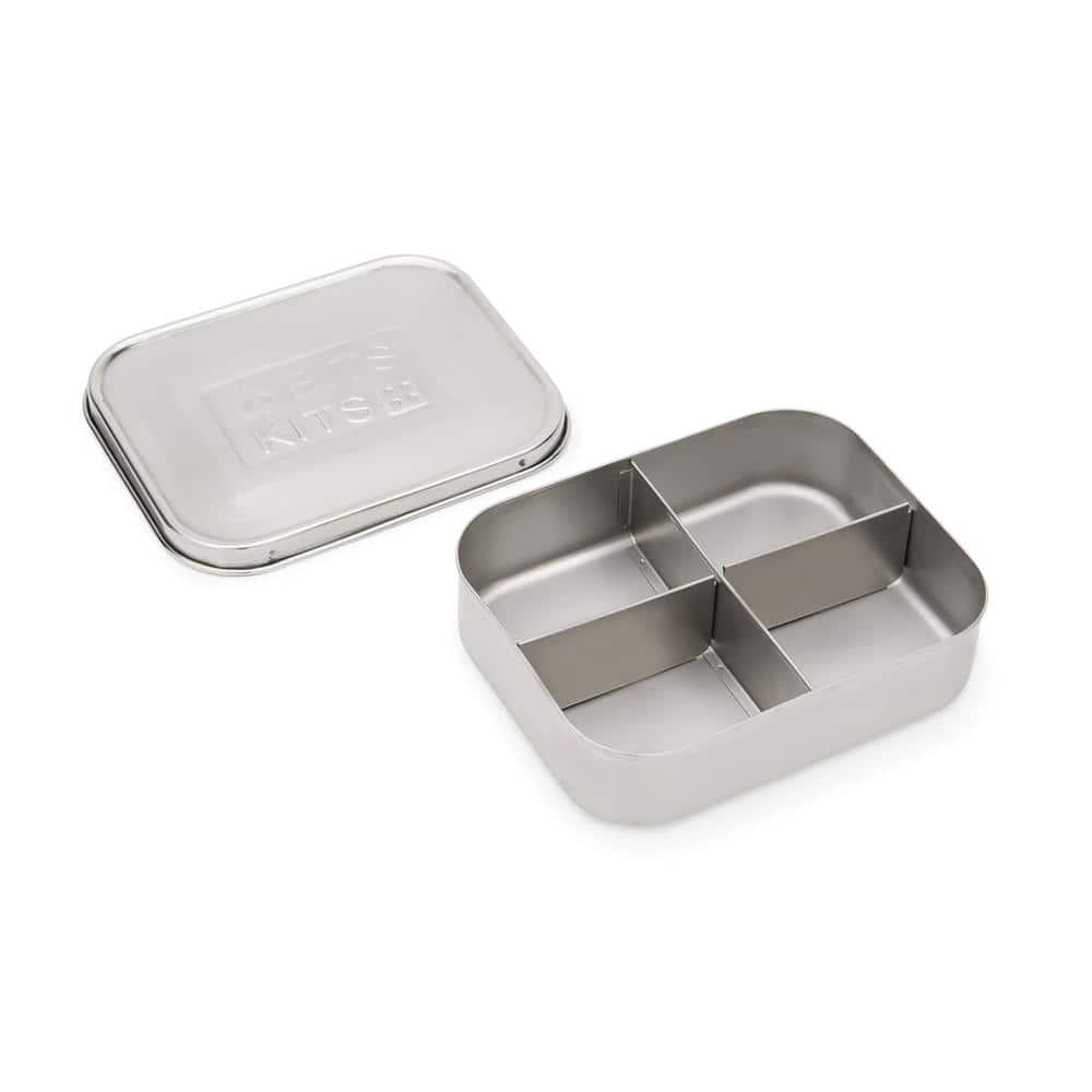 Stainless Steel Kids' Bento Box, 4-Partitions