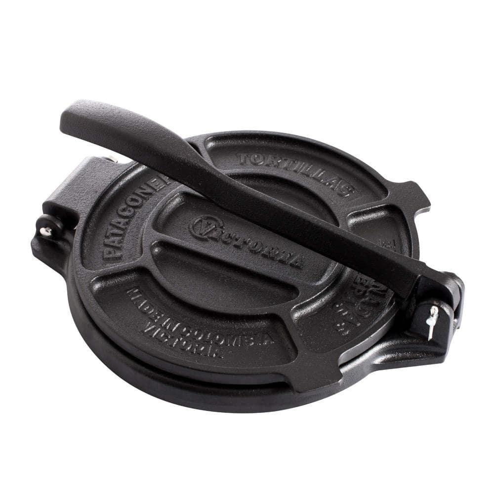 Victoria Cast Iron 8 in. Seasoned Tortilla Press and Pataconera