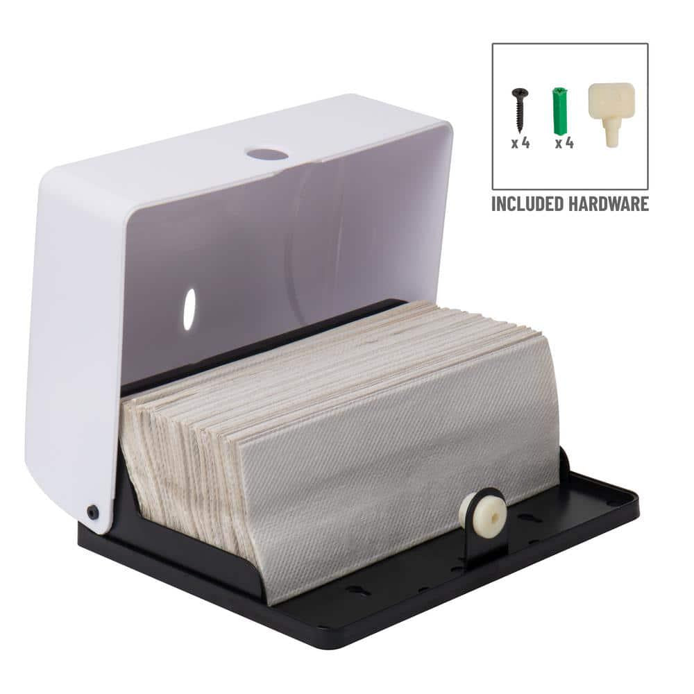 Wall Mount Black Paper Towel Tri-Fold Towel Dispenser 10.25 in. L x 3.75 in. W x 8 in. H