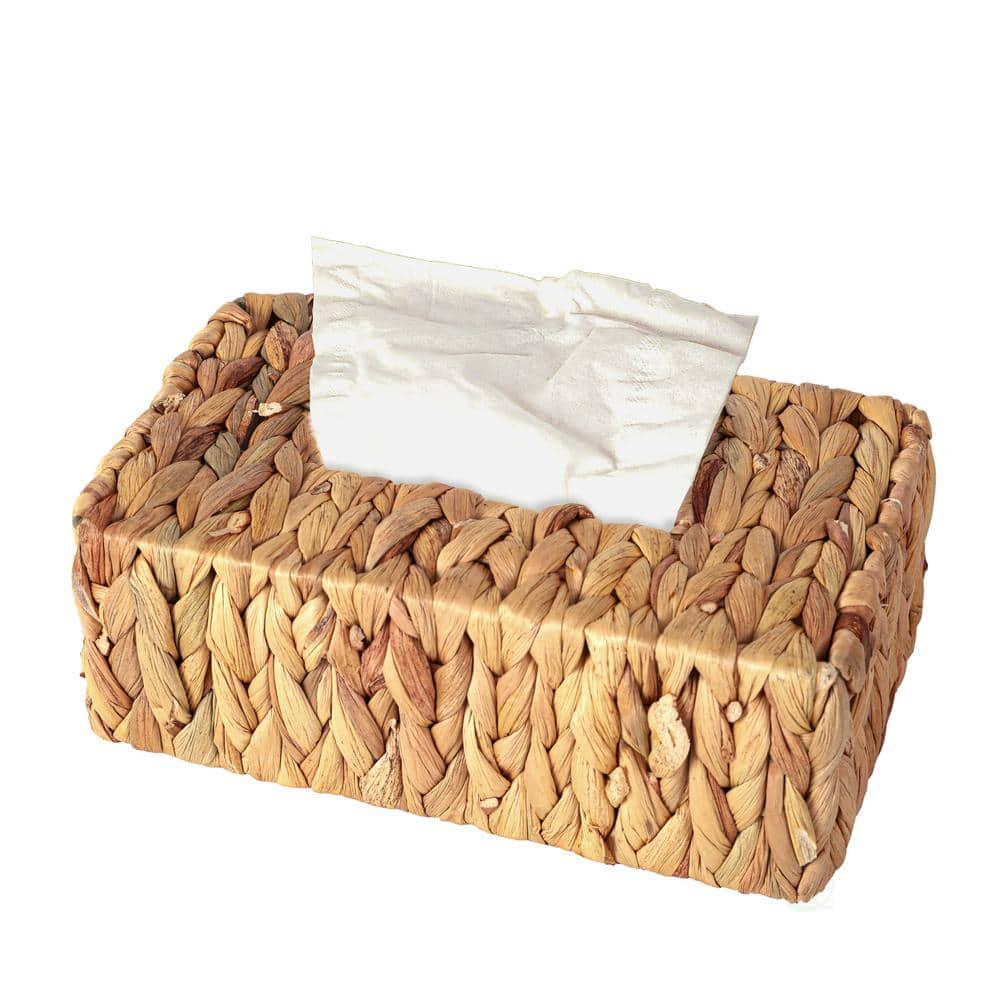 Water Hyacinth Wicker Rectangular Tissue Box Cover