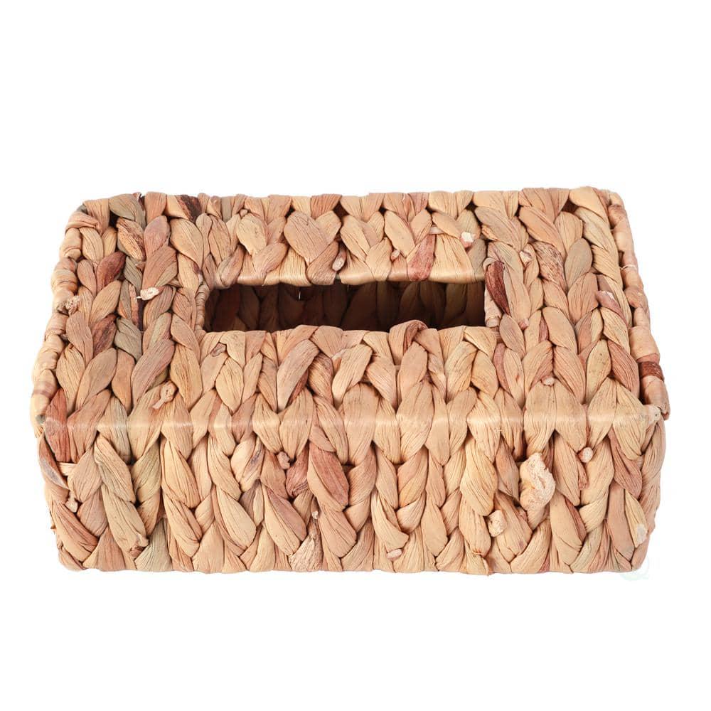 Water Hyacinth Wicker Rectangular Tissue Box Cover